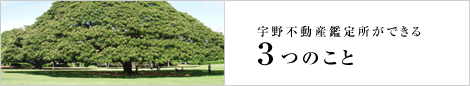 宇野不動産鑑定所ができる３つのこと